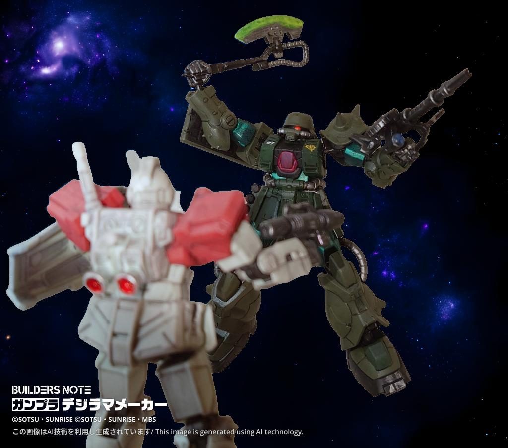 兵士「オラ!　これでもくらいな！」ジムは哀れ、真っ向唐竹割りに左右真っ二つにされ、爆散