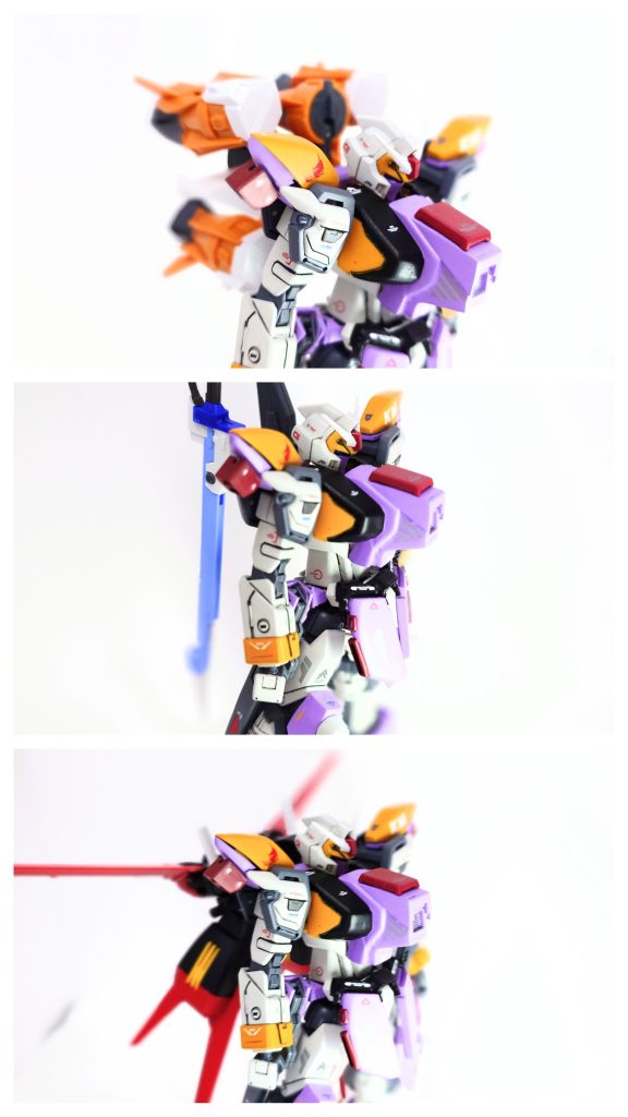 VSアストレイの機体特徴、ストライカーパック装備レーゲンにガンバレル、ソード、エールを装備