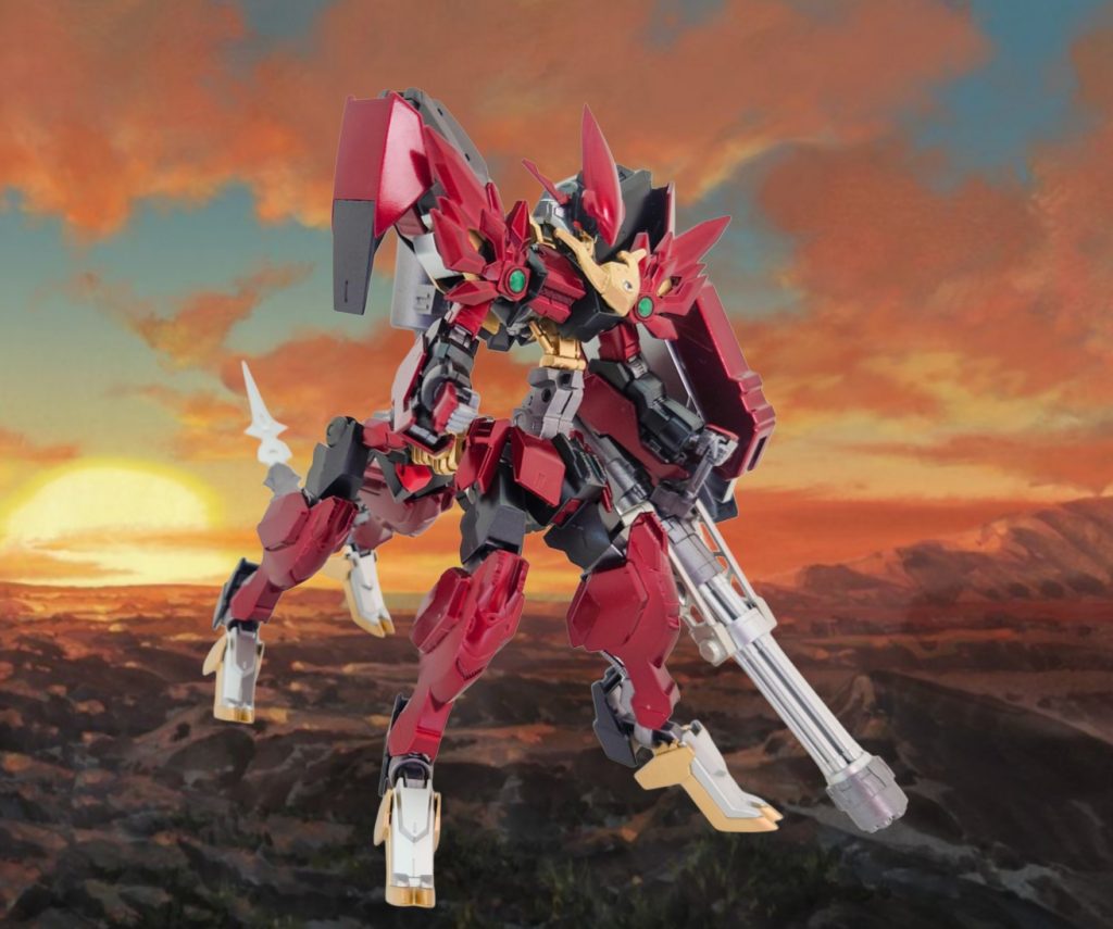 ということで、2機のグシオンが合体した「グシオンタウロス」でした。今年は60年に1度の「丙午年」で、丙とは五行説では火の性質を持つ言葉なので、赤をメインとした配色にしてみました。