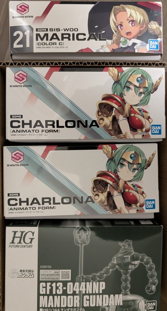 作品名：プレバン⋯<p>プレバンの置き攻めのおかげで一気に積みが増えた⋯ 30МSは何故発売日を被せるのか⋯？ とりあえず特級呪物では無い方の本物のマンダラも来てくれました。</p>
