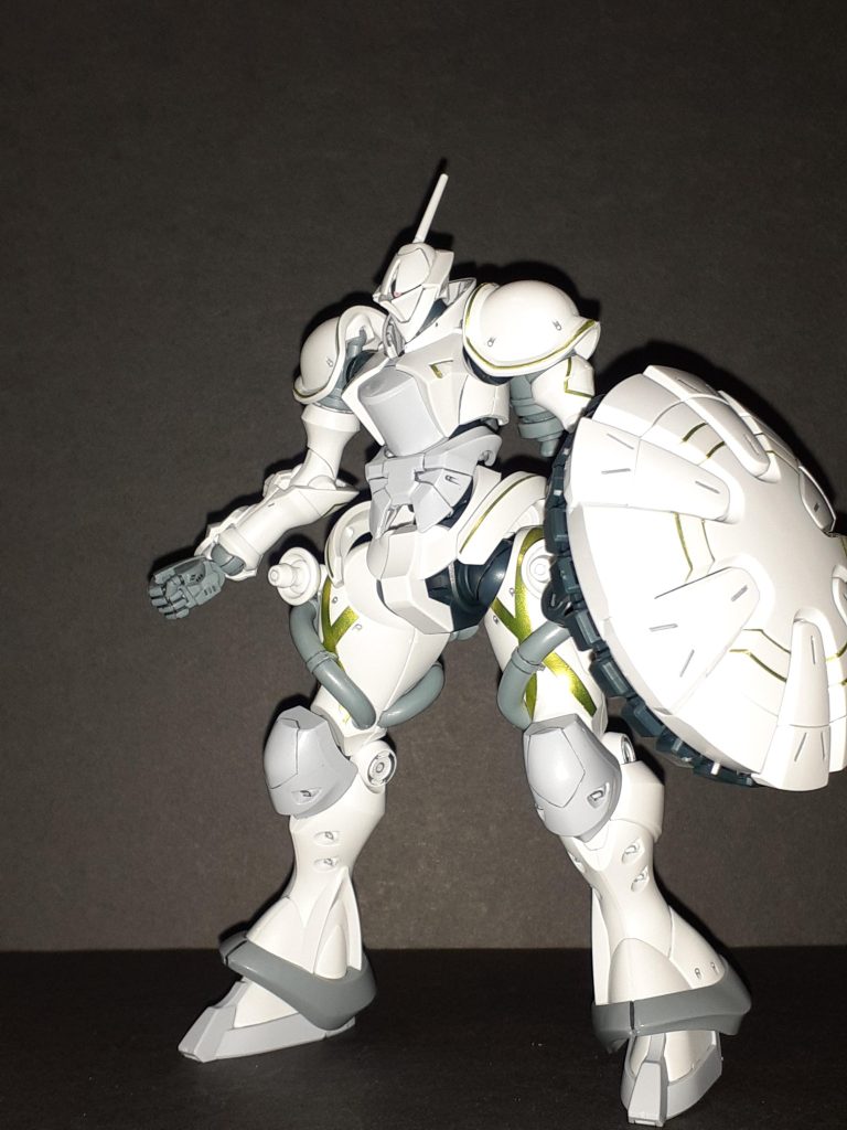 白いカラーリングに金のライン、とマさんの好きな骨董品みたいなイメージですがエグザベ専用。前回のグリープはトップコートが年明けだっただけで組みは去年の内に出来ていたので、今年作成という意味ではこのキットは最初になります。