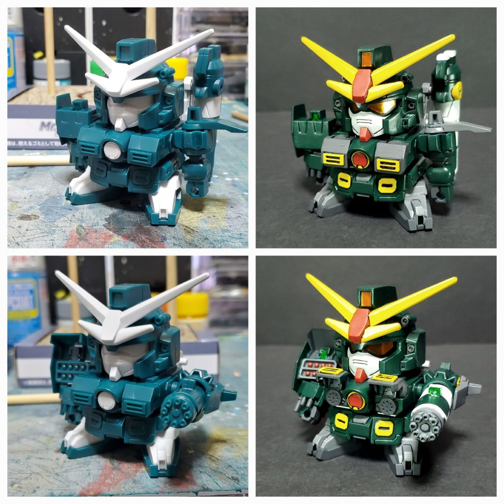 塗装前後。かなり色味は変えています。