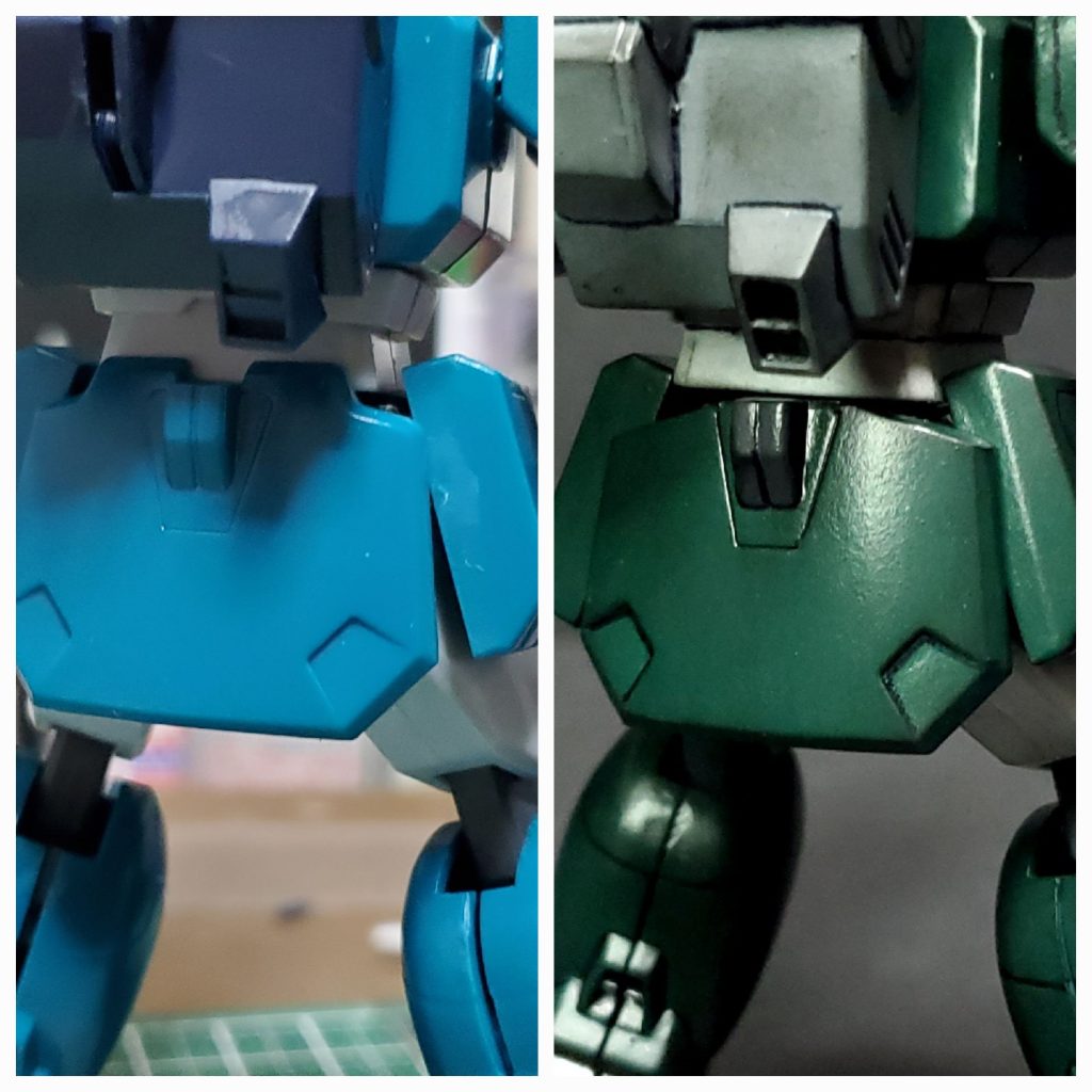 腰のスイングを邪魔していたリアスカートの一部を切り取りました。