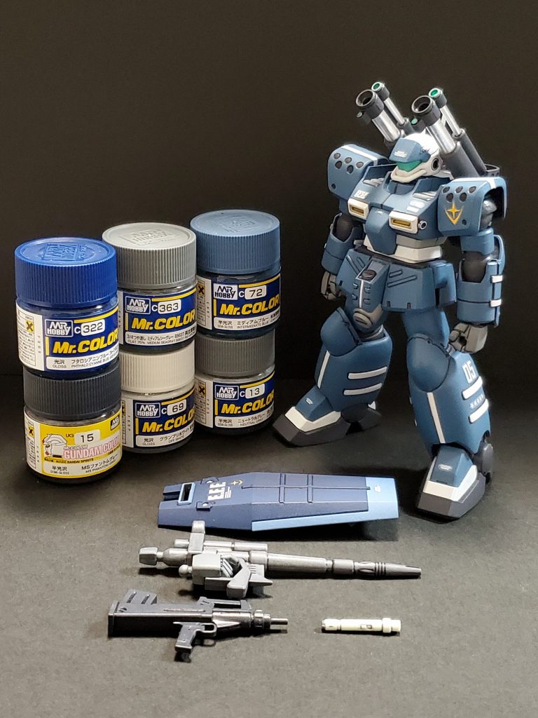 本日最後の一枚はウェポンロードと使用カラー一覧となります📸✨新年最初なので自分の大好きなブルーカラー🟦でスタートです😌☘️昨年も色々と楽しいガンプラライフでしたが今年もしっかり満喫して参りたいと思います🙌✨また年末からガンダムベースにて公式ガンプラサイトが無料配布している冊子があり、そちらに昨年私が制作しましたジム・ブラッドラインも掲載されているとの事🤩🎵ベースが近くにないので簡単に行けませんが、お持ちの方は発見して見てください🤭✨私も一冊欲しいです～😭💦最後になりましたが、今年も妄想ダダ漏れ全開で投稿して参りますのでお付き合い宜しくお願いいたします🙇🎵