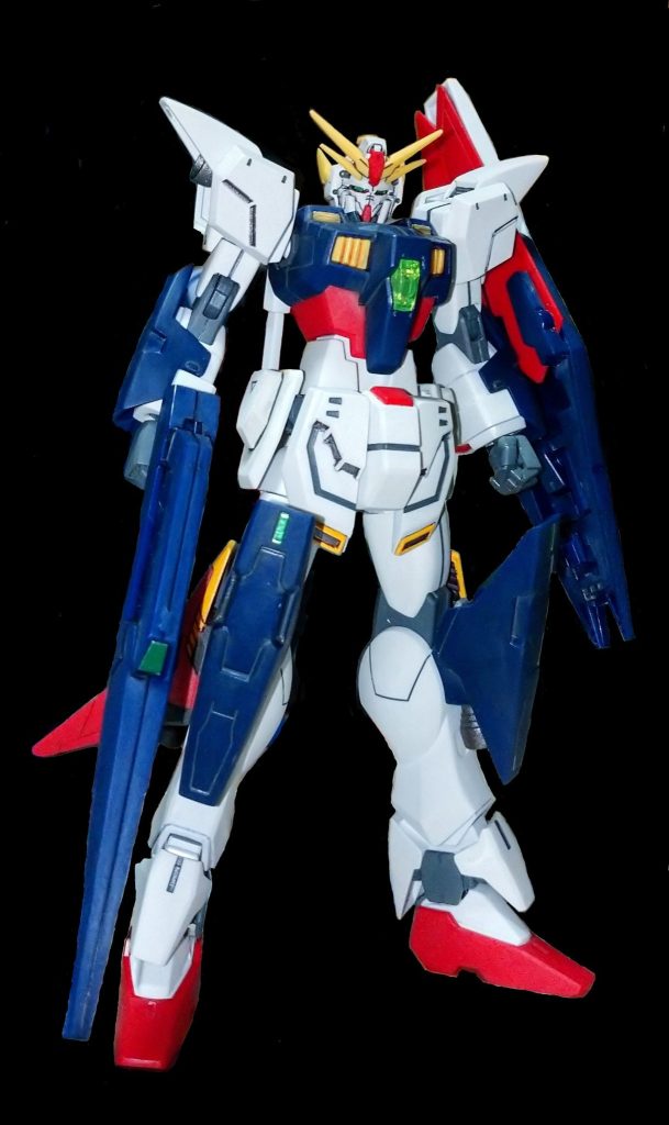 部分塗装とは書きましたがどこをどう塗ったのかはほとんど覚えておりません。塗るのに苦労したとかなら多少は記憶に残る事もあるとは思うので本当にチョロっと塗っただけなんだと思います。この機体はアニメ本編では無く外伝の機体らしいので活躍の程は分かりません。主役の搭乗する可変式ｶﾞﾝﾀﾞﾑという全てのジムとザクが憧れ恐れおののく立ち位置なのですが正直パッとしないデザインだと思います。(あくまで一個人の感想です。お許しを)飛行形態もオマケ程度で寝そべりさせて戦闘機っぽい記号はシールドとライフル頼みのお粗末さです。デザイナーは考えるのを止めてしまったのでしょう。バルキリーがいかに優れたデザイン(アイデア)なのか改めて思い知ります。デザインはともかくキットは可動も色分けも優秀な良キットではあります。しかしあまり好みでは無いこのキットを購入したのにはちゃんとした理由があります。それは・・・&nbsp;