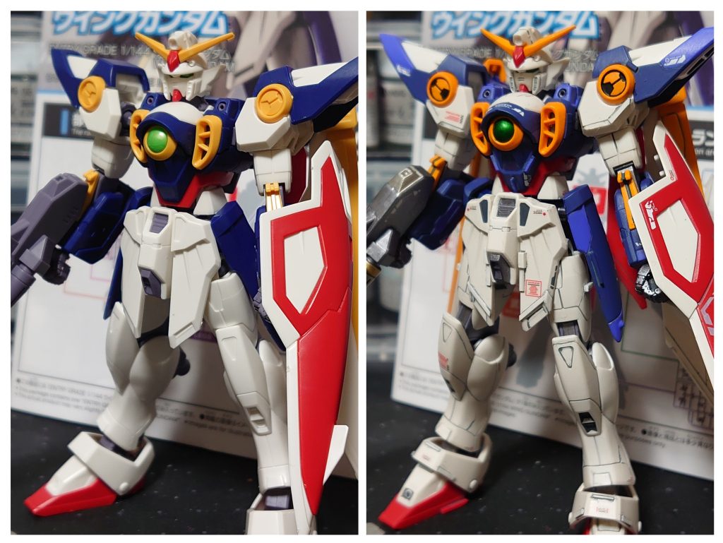 こちらもいつものbefore & after今回も瓶生の調色無しなのですが、ガイアノーツさんのバーチャロンカラーがどうしても使いたく、今までやったことないラッカー筆塗りにチャレンジしました。ラッカー筆塗りってホントに重ね塗りが難しい。下地がすぐに泣いちゃう。