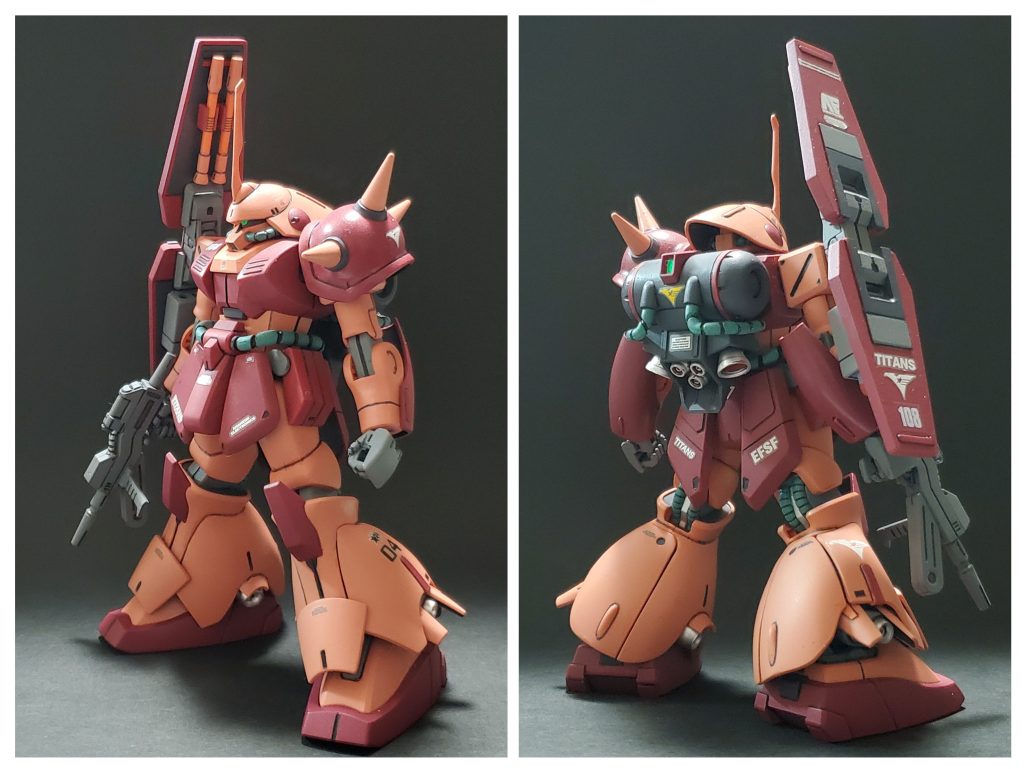 こちらがノーマル仕様のマラサイになります🎵無論、ビームライフルも作りました😊このバージョンは後々の妄想ストーリーで脇役として活躍してもらう予定です😎✨