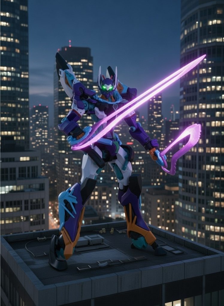 ビームサーベル二刀流。機体を黒くしてマントを付けるとバットマンみたくなるかも(gundam-kao6)