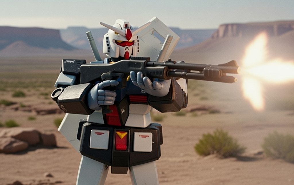 「あぶないガンダムの世界」のニャアンは難民ではなく普通の女子高生であり、マチュの通う学校に転校生として現れる。ジークアクス本編とは対照的に精神年齢が高く聡明で、社交的。テストの成績もよく英字新聞もたしなむインテリさと子供に優しく接する年上のお姉さん的な一面を持つ。身体能力は高く、タカの射撃スキルを難なくマスターし、この時代では骨董品か博物館行きの代物であるハーレーにまたがりショットガンをぶっ放したり、銃剣やナイフを用いた近接格闘も得意で、その能力をモビルスーツの操縦においても遺憾なく発揮する。反面怒らせると誰にも止められなくなり本能のままに行動するのが彼女の最大の欠点である。それゆえユージから「タカの娘」と勘違いされてしまった（ただし、マチュの方も「ユージの娘」と言われた）。テキサスコロニーでの違法賭け試合ではプロトタイプガンダムに乗り、コロニー内に潜伏するジオンの敗残兵の駆る複数のザクやリックドムを相手にショットガンで正確にコクピットを撃ち抜いていき、弾切れを起こした際には台尻で残ったザクをタコ殴りにしていた。