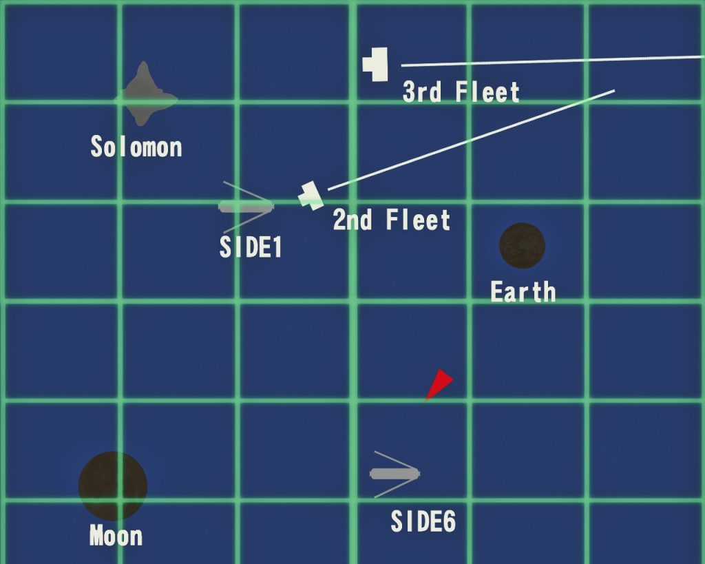 「はい、現在我が艦は間もなくサイド6宙域付近に入ります。このまま行けば翌日06:00(マルロクマルマル)に月フォン・ブラウン上空に到着予定です」「第2、第3艦隊の動きは?」「第2艦隊はサイド1宙域にて先発隊が『アルキメデスの鏡』を設営中。第3艦隊はルナツーより発進しこちらも予定通り進行中です」「我々や第2艦隊の為にも独立戦隊には派手に動いて引きつけてもらわんとな」「例のホワイトベースという艦ですか？」パラヤはヘボンに聞いた。「彼らだけではないがホワイトベースはその代表格ではあるな。ジオンの連中はあれに異様な執着がある」「そうなんですか。彼らもサイド6にいたようですが」「ほう、よくご存じだな」「仲間のサイド6担当の者からそれとなく聞いています。宙域付近で戦闘があり昨日はコロニー内でも市民を巻き込んだゲリラ戦があったという話しです」「中立国でやり合うとはジオンも相当切羽詰まっているようだ」「サイド6のランク政権は元々ザビ家寄りでしたが、今回の件で世論は揺らぐでしょう。無論、戦闘行為をした我が政府も痛手を負いますが」「寧ろこれは好機と捉えるべきでないかな。今回の交渉相手である共和国側はやりやすくなったとも考えられる」「オフレコですが既にリーア政府には根回しはしてあります。共和国サイドも互いに水面下で動いてましたから」