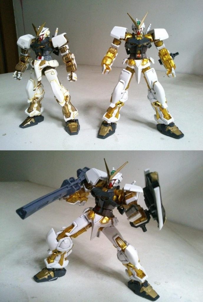 新版と旧版&nbsp;素組CEHG(新模型体)•ガンダムアストレイゴールドフレーム