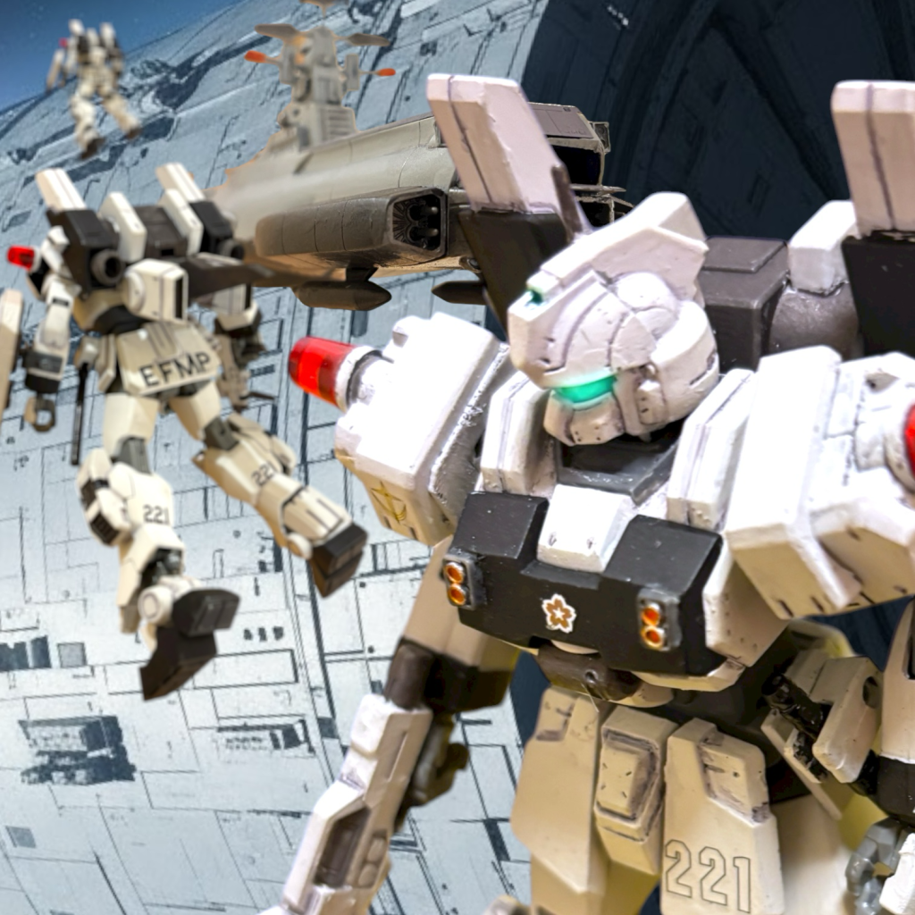 ついでに、４部の主役機？キャバルリーも、騎兵の名を冠しているので、馬つながりです。エリミネーターの顔って馬っぽくないですか？？わたしだけの感覚でしょうか？笑EZSRの足は蹄、バックパックの飛び立てるパーツはしっぽみたいだなー、と思ってます。