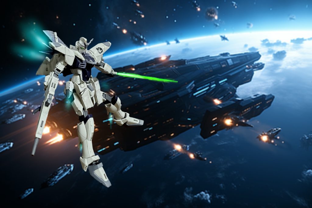 地上戦より宇宙戦をメインのイメージで作りました！