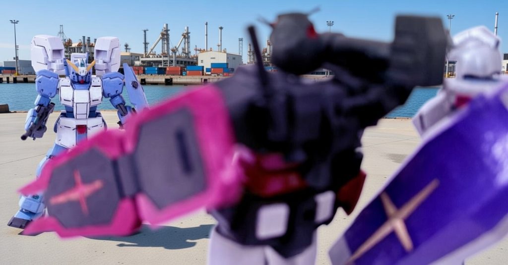 「先輩達には一生ついていきます！！」なお俺設定の「あぶないガンダム」ではジークアクス編でタカとユージの後輩で「トロい動物」こと町田透（トオル）の専用機として登場。「こちらの世界」ではティターンズ自体は存在しないもののジム・クゥエルやヘイズルが軍警察に配備されており、UC0085時点で若干型落ち気味の機体となっている。トオルも二人を心配してゼクノヴァでこちらの世界にやってきたもののここでも役割が港署の捜査課長のままだった。持ち前の器用さで癖の強いヘイズル2号機を乗りこなしておりこの世界でも二人のピンチを救った（さすが、愛徳高校出身は違うなぁｗ）。