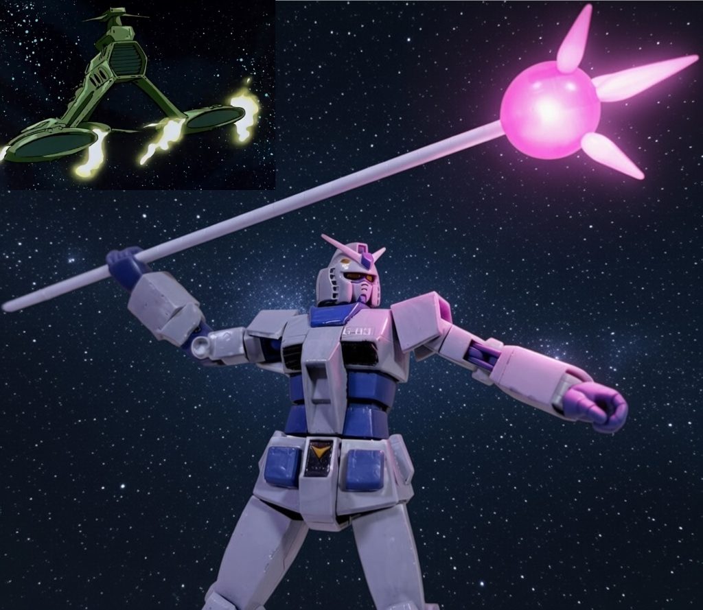 ジェシカ：最後のムサイをビームジャベリンで串刺しにしてますが？ユージ：これはアドリブでやりました。