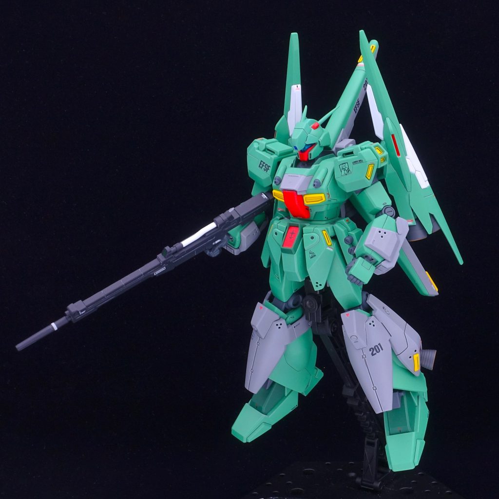 高機動ver.○改造ポイント・腿部1.5mm延長・バックパックにジェガンのノズル可動部移植&nbsp;