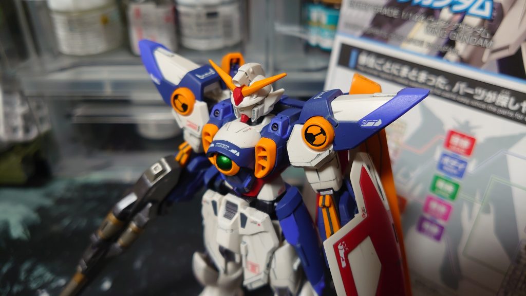 いつものモデルグラフィックス風にエントリーグレードって、本当にプロポーション良いですよね(´ω｀)あ、バスターライフルの合わせ目消えてないや(ﾟεﾟ)ｷﾆｼﾅｲｷﾆｼﾅｲ