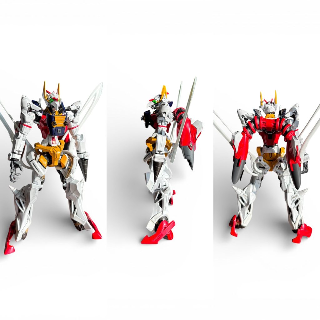 頭部非展開状態にプラ板でクチバシをつけてバードラー？に、胸部は30MFのジャンクパーツでそれらしくしてみました💦足はビルダーズパーツのショルダーアーマー、手はコトブキヤさんのを使いました。