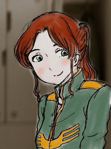 「良いの?2種配備じゃないの?」 恋人であるパイロットのコンパートメントで、自身の軍服の襟元を整えながら、ジオン公国軍の衛生兵サラ・スミス軍曹は言う。「いいよ、いつでも行ける。機体に火は入れたままだし。」 応える