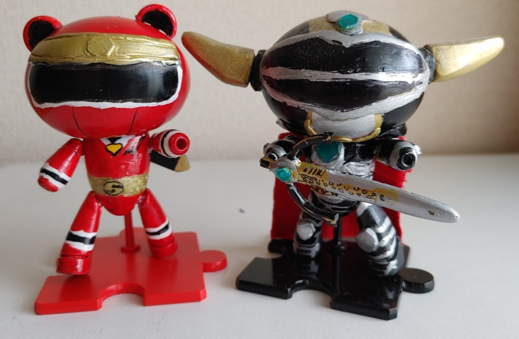 忘れてました…(。・ω・。)変身前繋がりでニンジャレッド▪サスケ×黒騎士ヒュウガ(星獣戦隊ギンガマン)