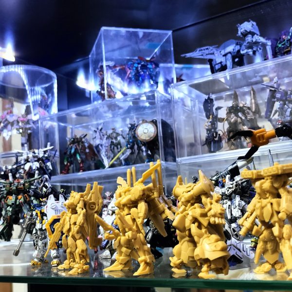 次はどの子に手を付けるべきか…？グフフライトタイプってまだ一度も完成させたことなかったなあ。一風変わった作品にするには、どんな切り口でいくべきか…？まあ、すべきとできるかは、別物ですけどね。（2枚目）