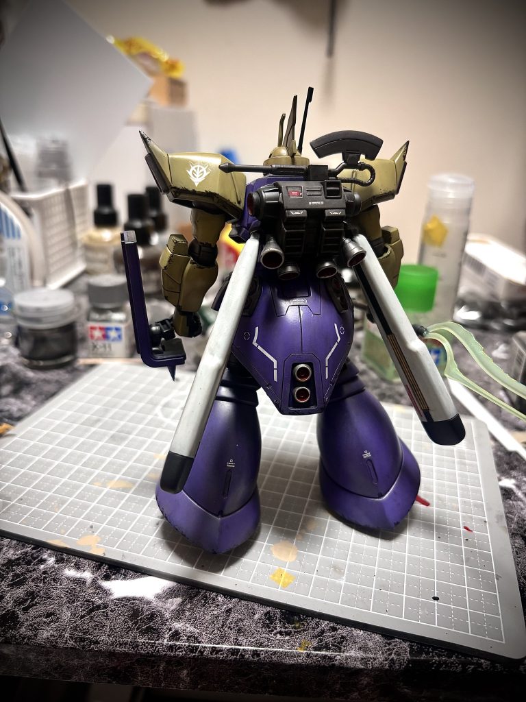 高機動型シャアザクのランドセル借りてやけくそ的にバーニア増設！プロペラントタンクも差し込み式からボールジョイントを無理矢理設置し可動式に！