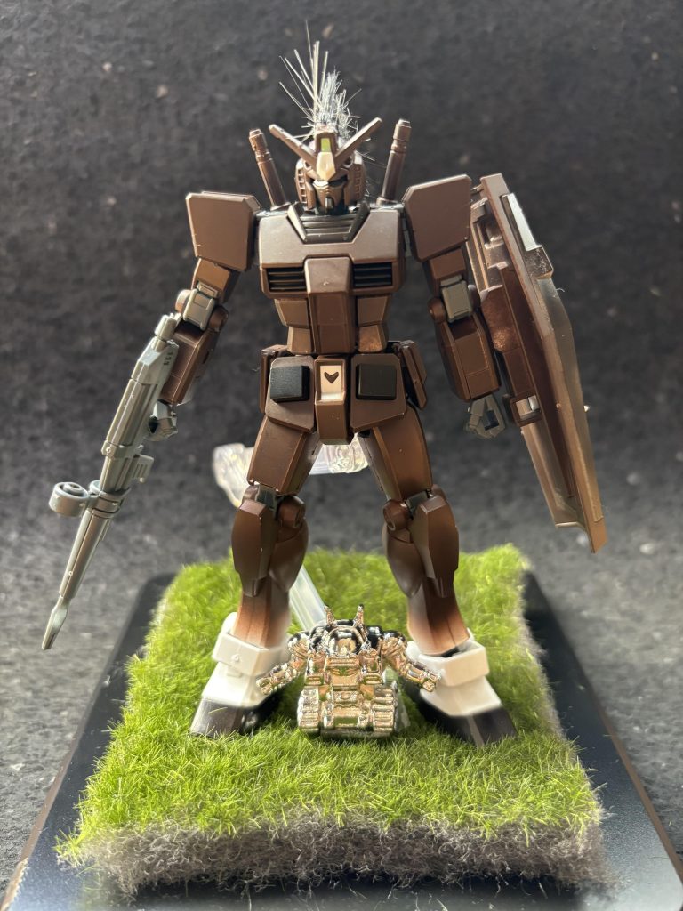 一度やってみたかった元旦ネタガシャポン戦士ガンタンクメッキバージョンも一緒に撮影できました