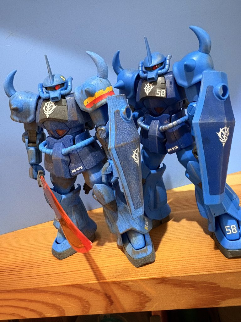 以前に載せたグフの先輩と🙂