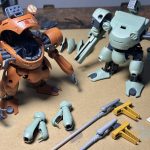 ジオン軍所属機の基本色塗り終わったので装甲裏とかシリンダー、コクピット内の細かい[…]