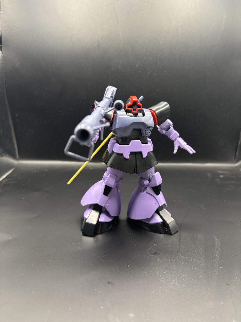塗装レシピ下地→サーフェイサーEVOブラック外装ブラック→EXブラック外装パープル→GXメタリックパープル→クリアパープル（パープル1：クリア1）を3回外装？レッド→プライマリーメタリックレッド胸部・バズーカ→グラファイトブラック関節→スターブライトアイアンバーニア→スターブライトシルバー➕エナメルレッド&nbsp;&nbsp;