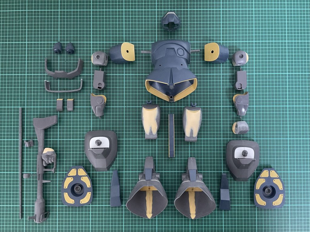 元キットの出来がいいので改修箇所は少なめ。足の裏もディティール追加