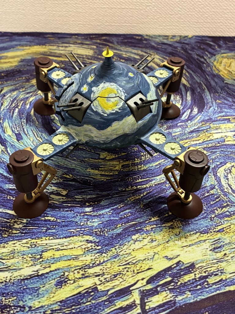 本体は合わせ目消しとあとはめ加工を施したもので、サフを吹いた上での筆塗りです。