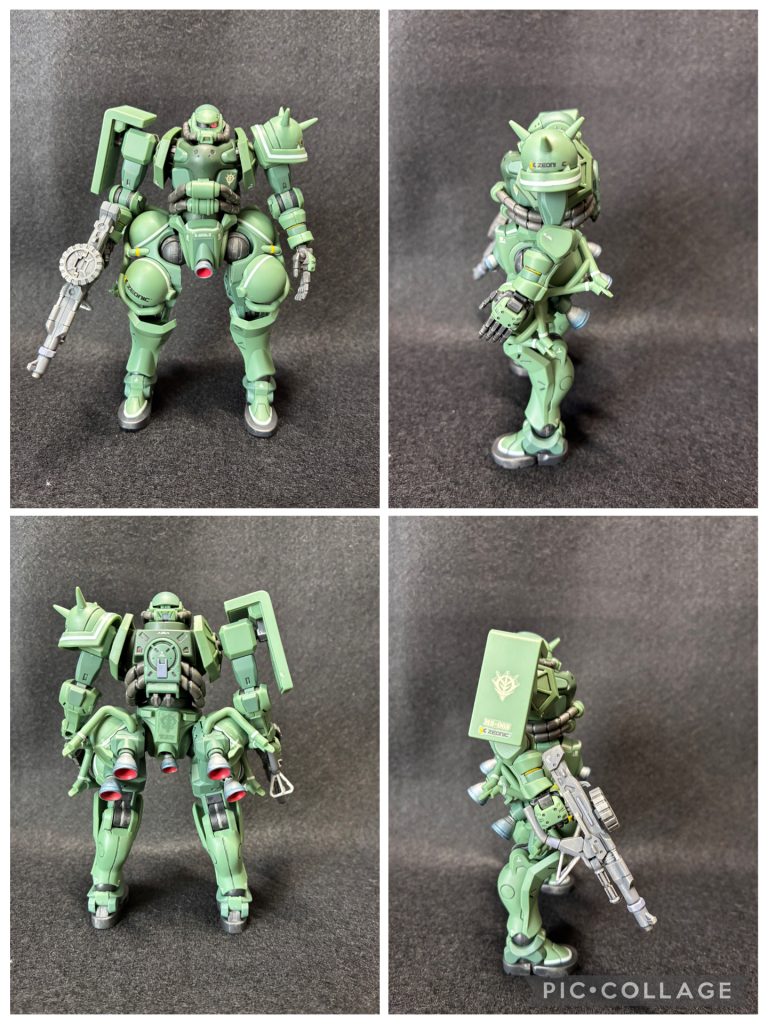 簡単仕上げでクリア吹いてエナメルでスミ入れしてデカール貼ってつや消し吹いて完成しました。