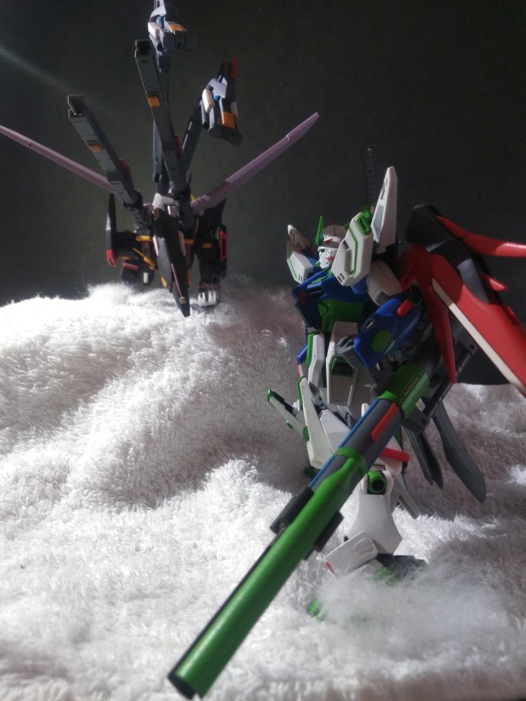 次なるは！！｢ガイア ガンダム 3rd Lot｣🐕との対決此方のタイトルは・・・　　『雪原で睨み合う』と、でもシトキますか🤔ナンの捻りも無い😒