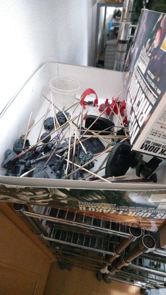 作品名：本日の成果<p>塗装準備</p>
