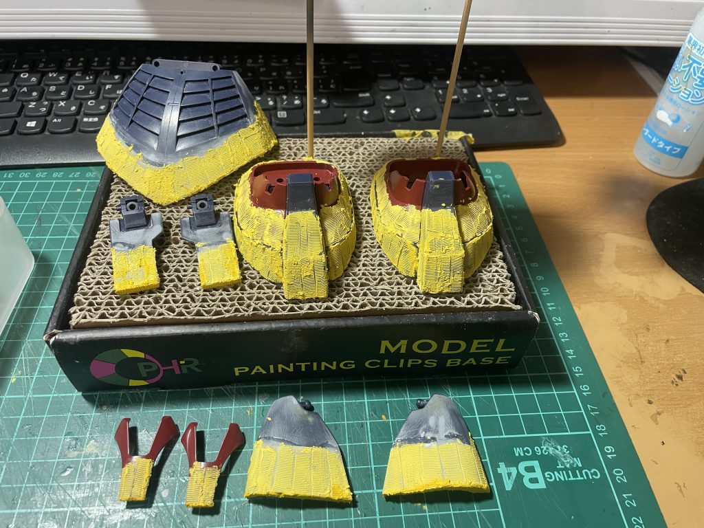 エポパテかポリパテで悩んだ挙句のポリパテコーティング。