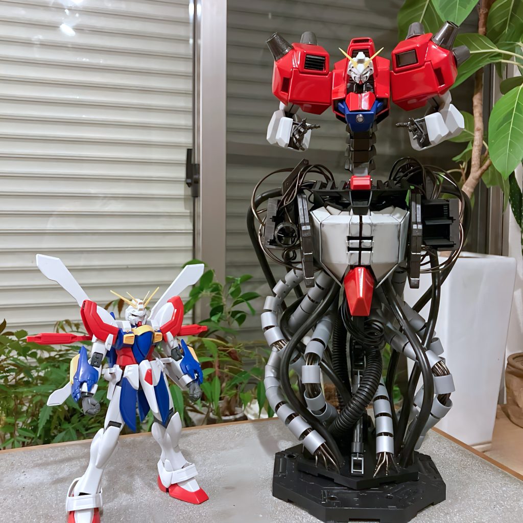 MGゴッドガンダムと並べて