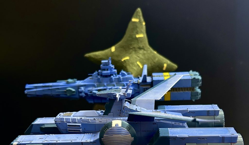 核パルスエンジン燃焼終了加速完了　予定慣性速度を維持落下目標グラナダ月面基地！