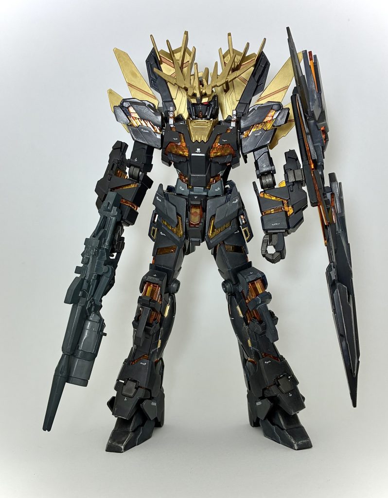 仕上がると、思っていた以上にガンダムとしての機体のデザインがよく、わりとお気に入りになりました。