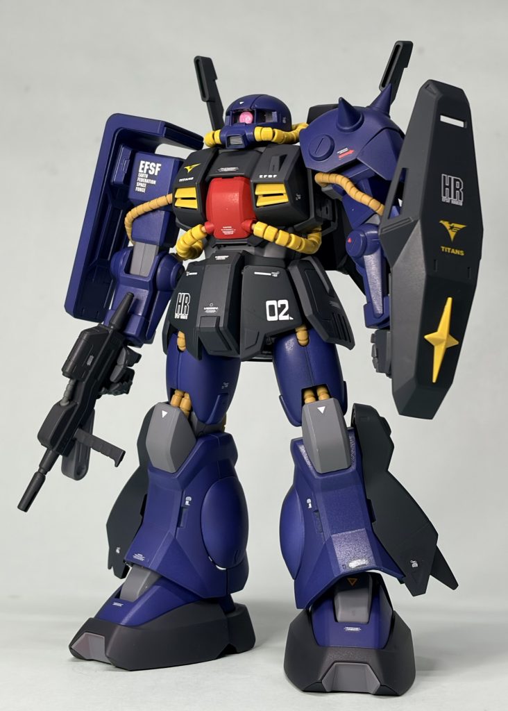 MG ハイザックをティターンズカラーに全塗装。ハリオ配備を意識して武装も新型にしてみました。