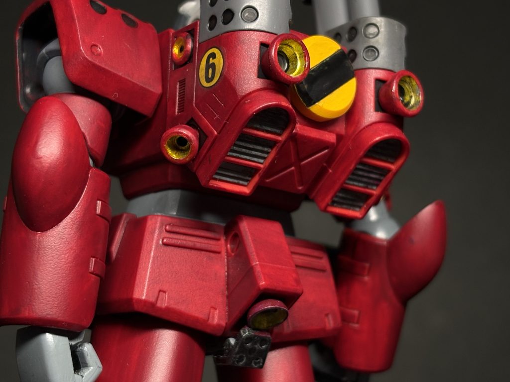 排気フィンをプラ板で新造しました。