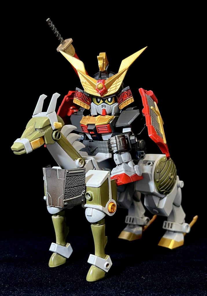 ▲武者譜路斗頑駄無＋楚駑(むしゃぷろとがんだむ＋そどん)馬術の達人で鳳凰、雷の父という設定です将軍家の「元」...プロトタイプという感じです