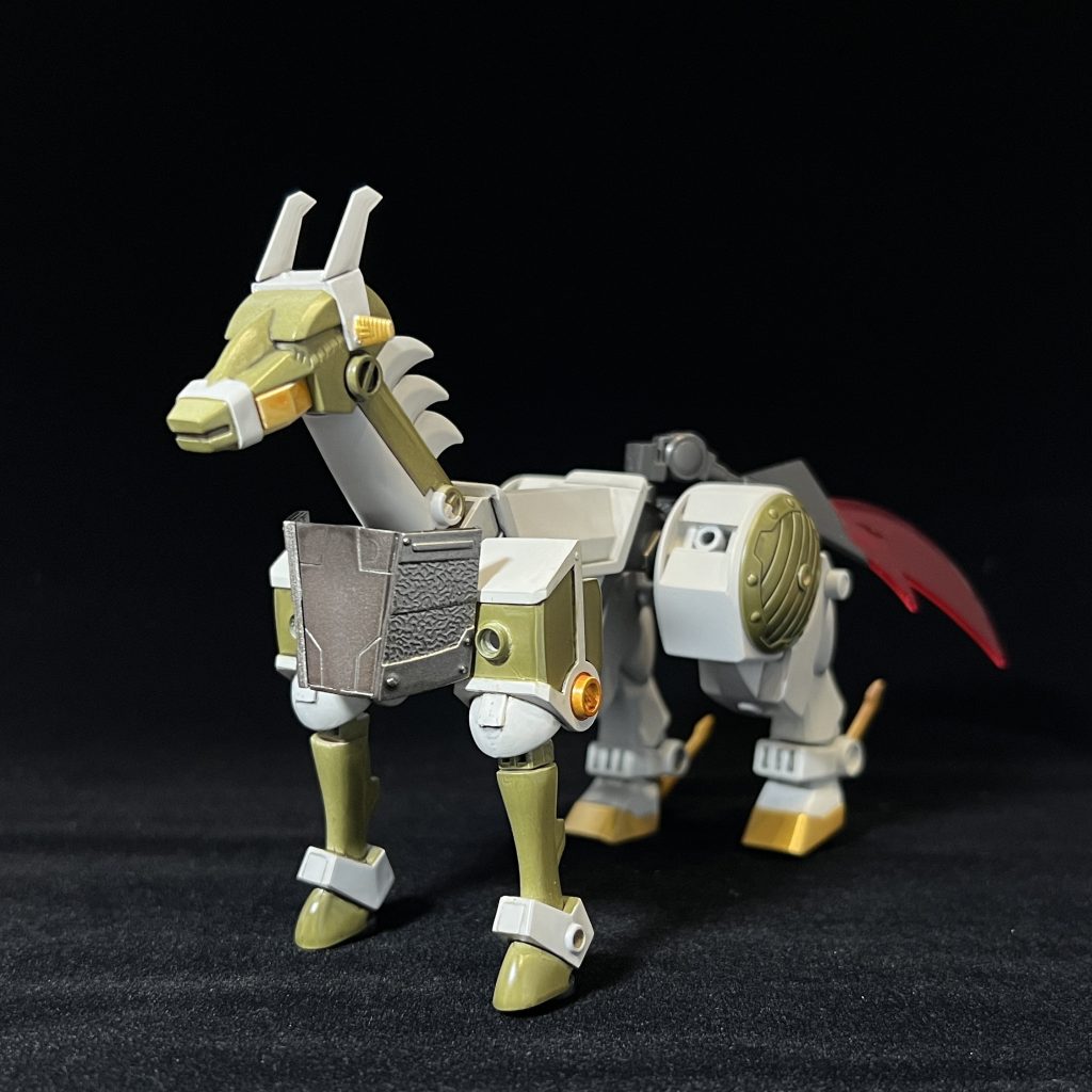 ▲楚驚ある意味、今作の中核！分離ギミックはそのままに後脚をEGガンダムのスネに交換しています名称、カラーを「ソドン」にしたのはプロトタイプガンダムとの相性を考えてのことです元モチーフはどちらかというと敵対関係ですけど...