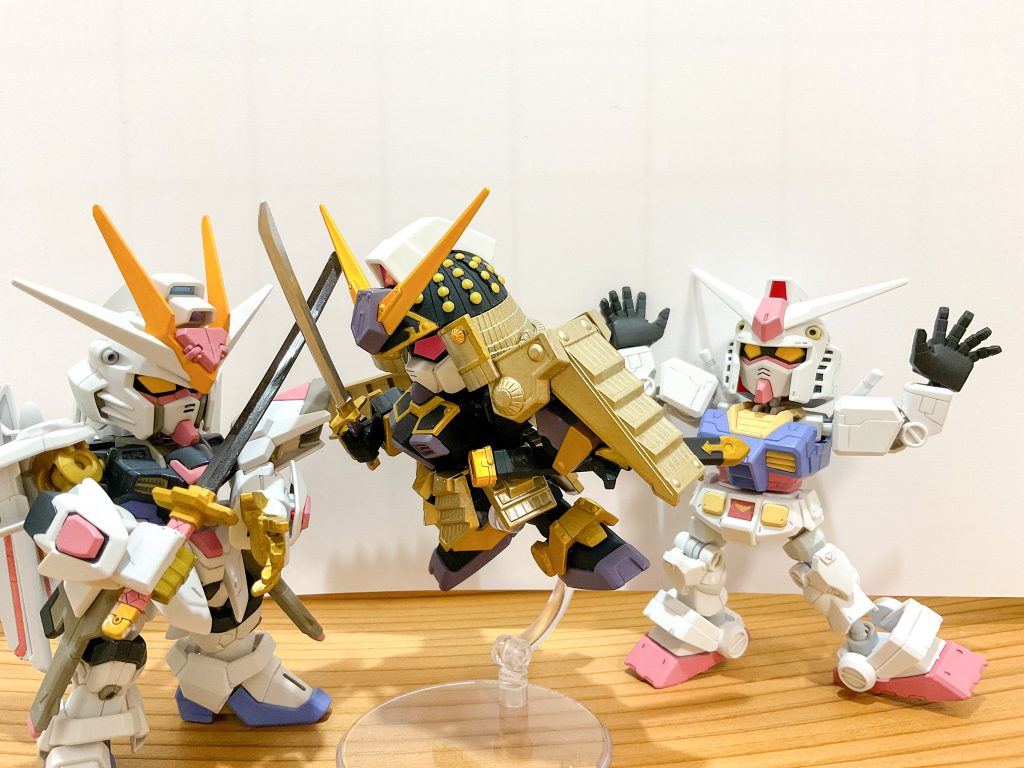 【５月・こどもの日】ゲスト：BB戦士 武者頑駄無　マイフリとのチャンバラごっこです。（今もですが）アングルを横長に収めるのが難しくて苦労しました。