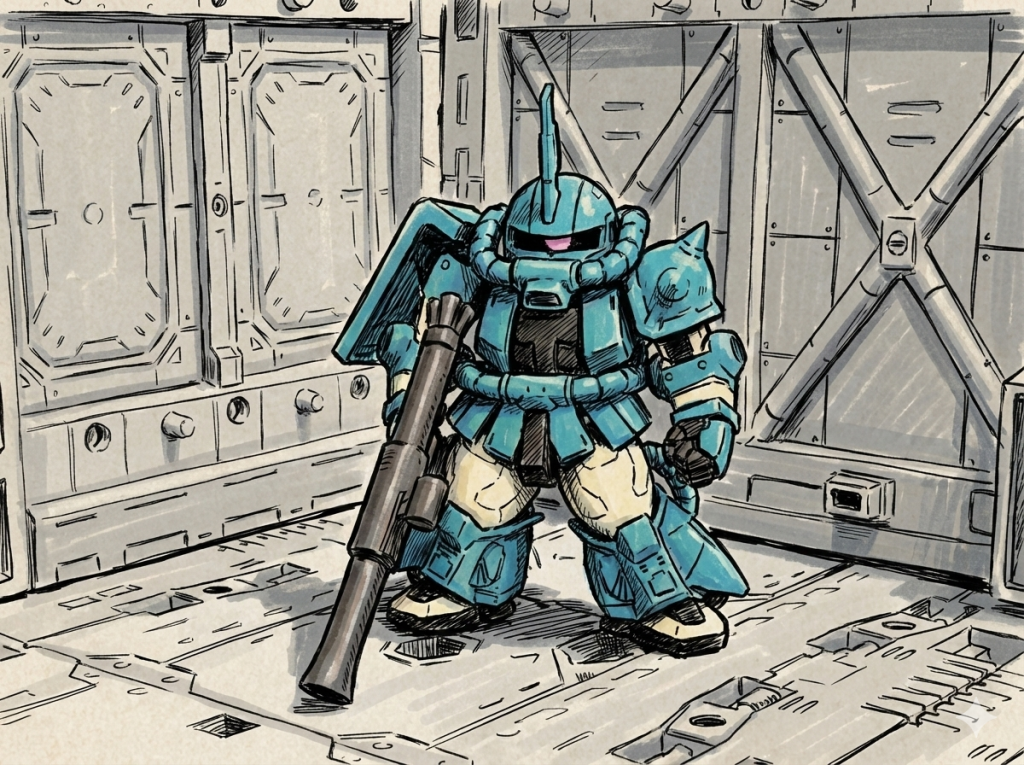 ザクII R2 ロバート・ギリアム仕様（エアブラシ練習）