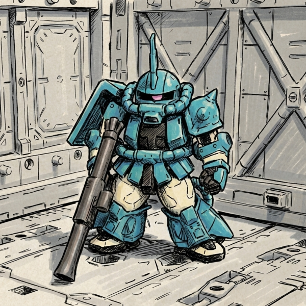 ザクII R2 ロバート・ギリアム仕様（エアブラシ練習）