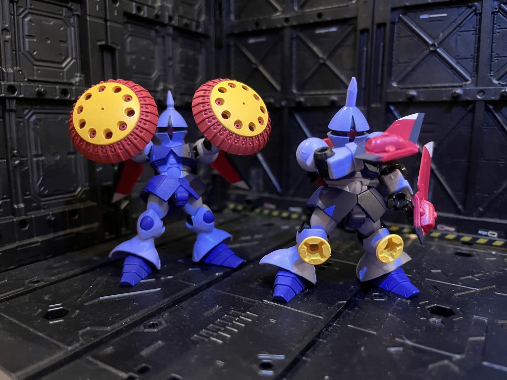 武装ギャンギャギャンシールド背部のウイングは大剣になる近接用のビームショットガン　シールド裏に装備ギャギャンギャンビームサーベル大型ウイングソード（？？？？）