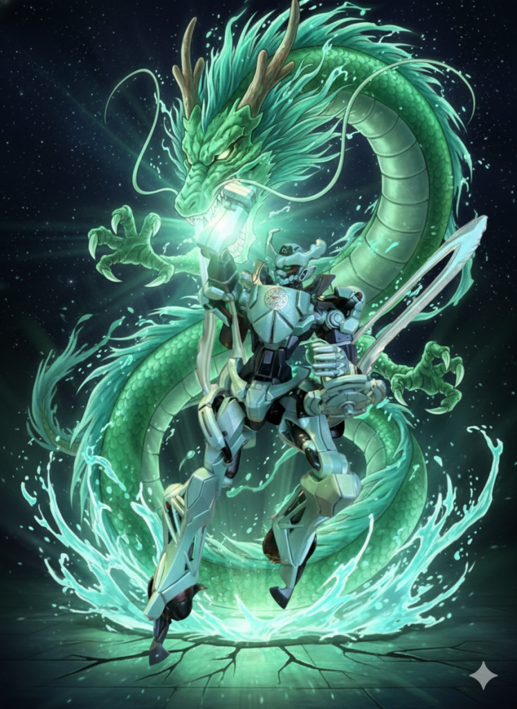 廬山◯龍覇ーっ！！このイラストは戦闘想像図ですので、キットと異なる箇所もあります…？&nbsp;ここからは妄想てんこ盛りです、かなり危険ですのでご注意くださいm(__)m