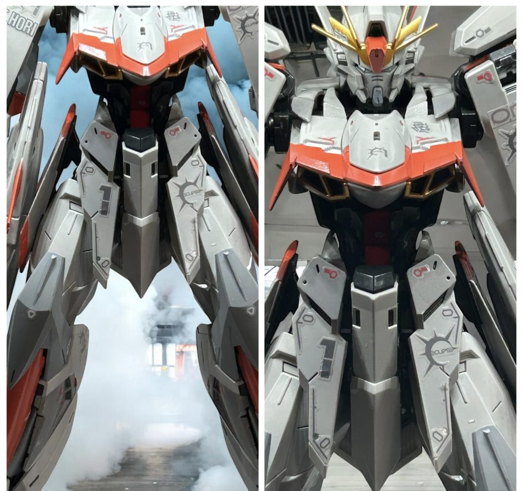 ファンウンデーション戦での教訓から、サダミツの矛を専守防衛としてオーブ軍正式配備として蘇ったエクリプス。無い者だったタツミが或る者として駆るMSという脳内設定で作りました。