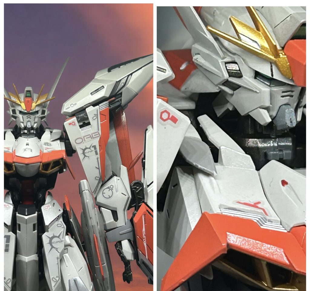 とにかくスタイルはイイ!使った塗料は全てガイアカラー ニュートラルグレーⅡとⅢ、ミッドナイトブルー、スカーレット、スターブライトゴールド、スターブライトシルバー、レッド、ガンメタルです。ご覧いただきありがとうございました😊